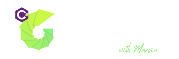 C# in AEC logo white text